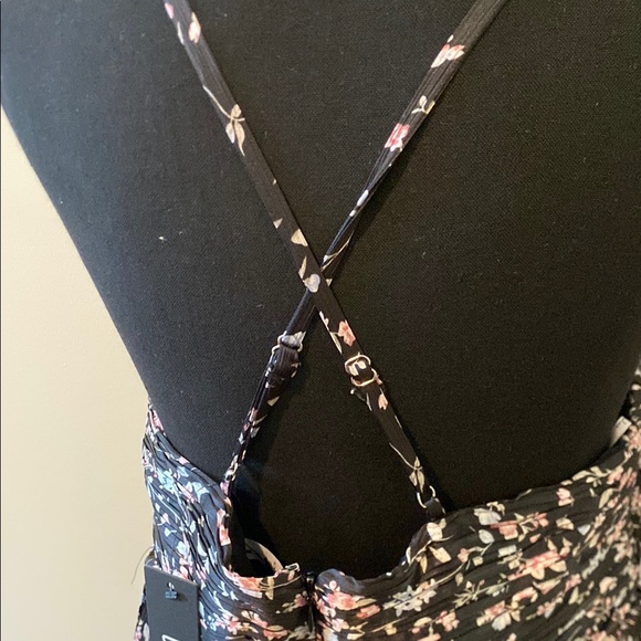 Lulu's Black and Pink Spaghetti Strap Mini Dress - Picture 4 of 5